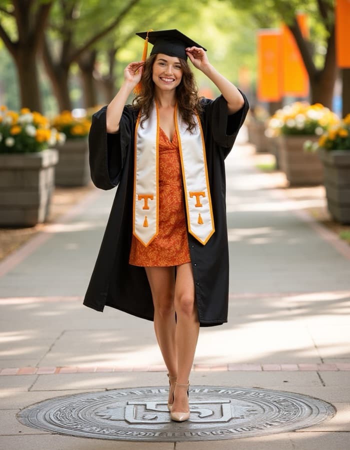 AI-generated graduation portrait example